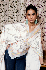 Monet Bloom Scarf- White