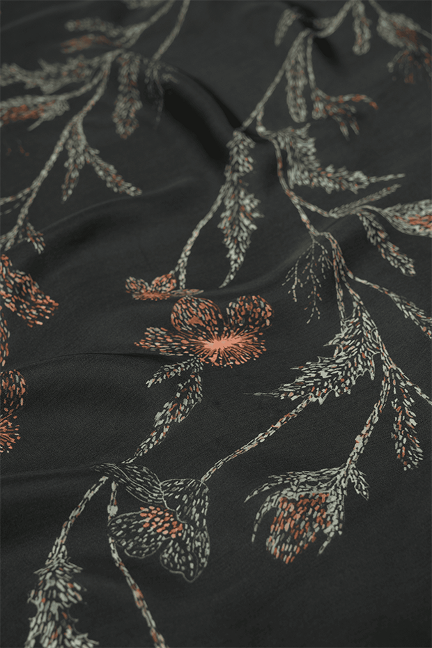 Monet bloom Scarf- Black