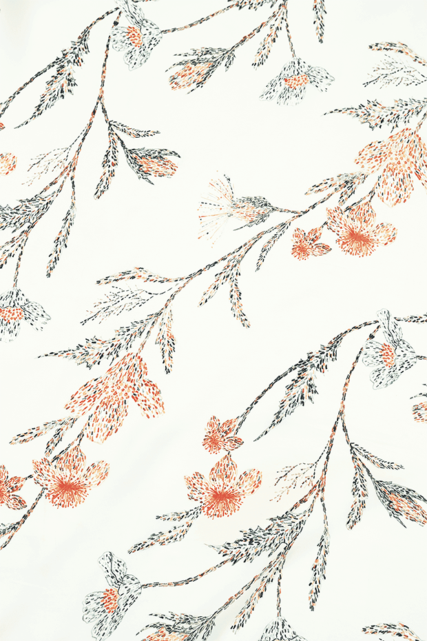 Monet Bloom Scarf- White